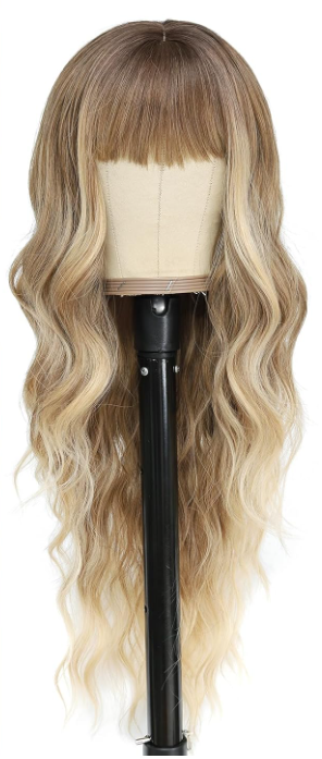 Blonde Ombre Bang Mix Blend 26 inch  Wig