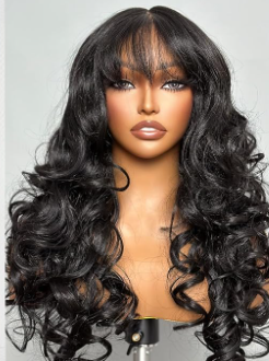 Body Wave 20-inch Bang Human Wig