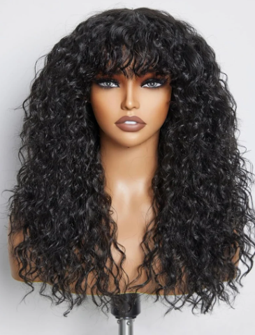 Wet & Wavy Bang 24 Inch Human Wig