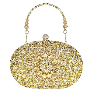 Gold Diamond Clutch Purse