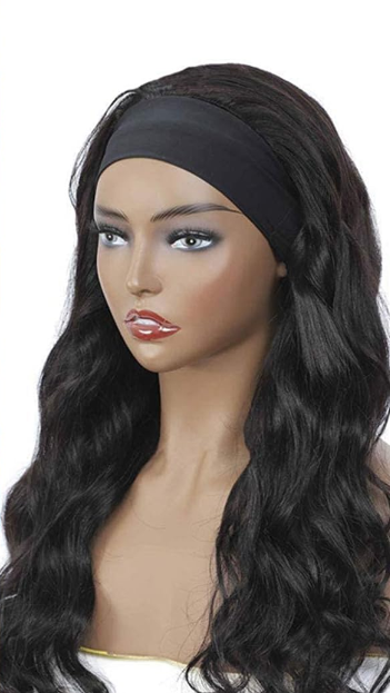 Headband Body Wave Black Human Wig