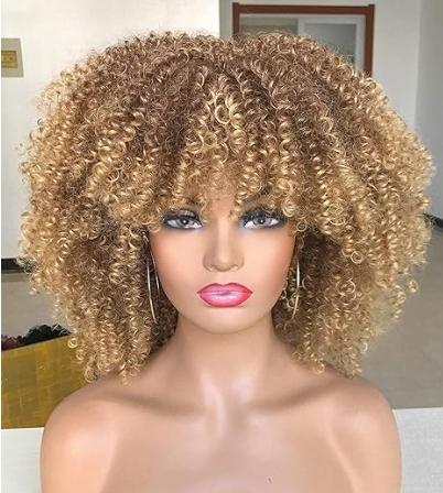 BLONDE OMBRE KINKY BOB SYNTHETIC WIG
