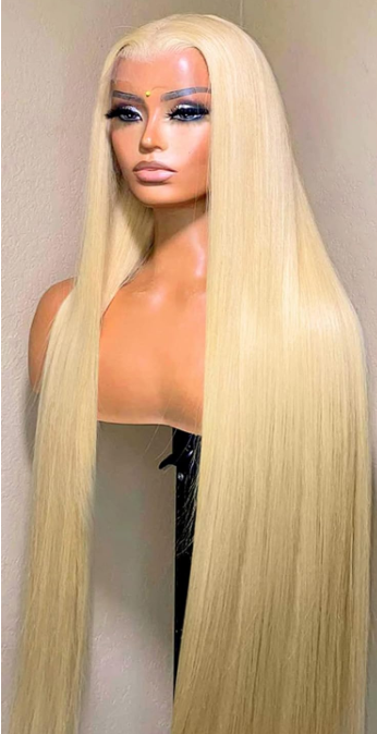 Blonde Silky Straight 28 inch Human Wig